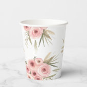 Meisje Boho Fox Baby shower Papieren Bekers (Achterkant)