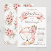 Meisje Boho Fox Baby Shower Uitnodigingen (Voorkant / Achterkant)
