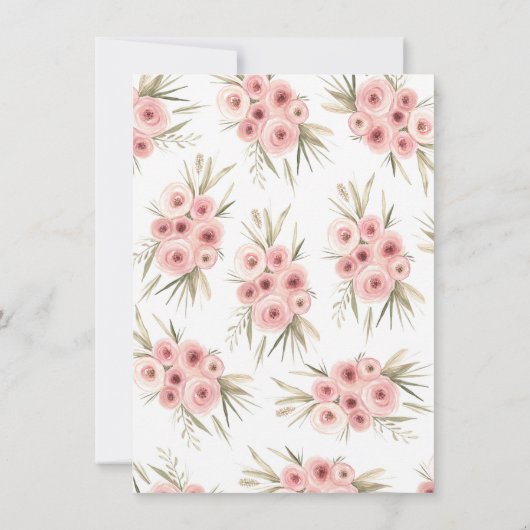 Meisje Boho Fox Baby Shower Uitnodigingen (Achterkant)