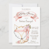 Meisje Boho Fox Baby Shower Uitnodigingen (Voorkant)