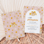 Meisje Boho Pompoen Baby Shower Kaart
