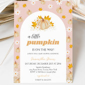 Meisje Boho Pompoen Baby Shower Kaart