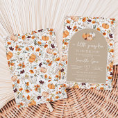 Meisje Boho Pompoen Baby Shower Kaart