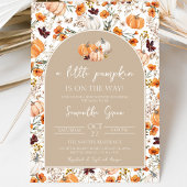 Meisje Boho Pompoen Baby Shower Kaart