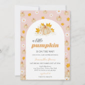 Meisje Boho Pompoen Baby Shower Kaart (Voorkant)