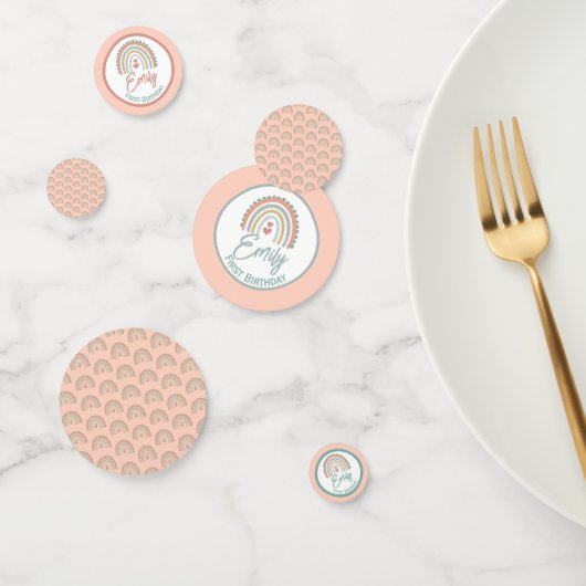 Meisje Boho Verjaardag Magic Lichte koraal Confetti (Groep)