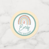 Meisje Boho Verjaardag Magisch Bord Geel Confetti (Kleine voorkant)