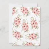 Meisje Boho Vos Baby Shower Uitnodigingen (Achterkant)