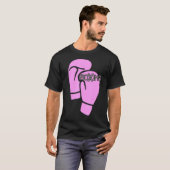 Meisje Bokser Vrouw Boksen Roze Boksen Handschoene T-shirt (Voorkant volledig)