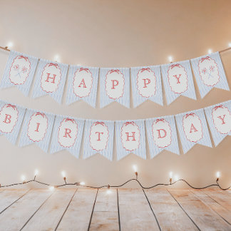 Meisje Boog 4 juli Verjaardagsbanner Vlaggetjes