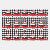 Meisje Boom/Rode Wagon Plaid Kerst Wrapping Papier Inpakpapier Vel (Voorkant 3)