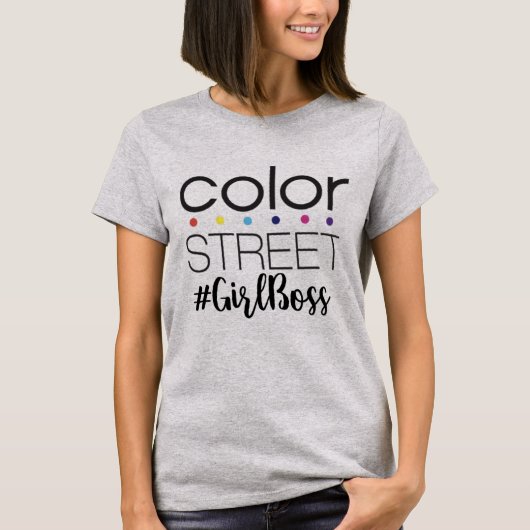 Meisje Boss Color Street Bovenkant T-shirt (Voorkant)