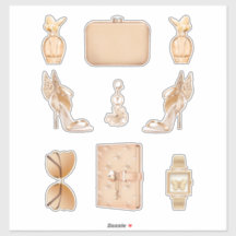 Meisje Boss Decals Hoge Mode Roos Gouden Stickers