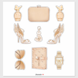 Meisje Boss Decals Hoge Mode Roos Gouden Stickers