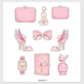 Meisje Boss Decals Hoge Mode Roze Bling Stickers (Vel)