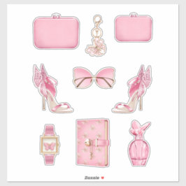Meisje Boss Decals Hoge Mode Roze Bling Stickers