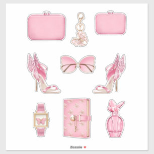 Meisje Boss Decals Hoge Mode Roze Bling Stickers