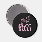 Meisje, Boss Fun Typografie Magneet (Voorkant / Achterkant)