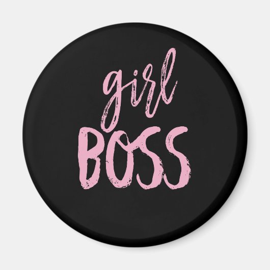 Meisje, Boss Fun Typografie Magneet (Voorkant)