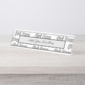 Meisje Boss geeft Lady Entrepreneur feminisme Bureau Naambordje (Voorkant)