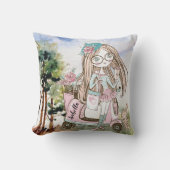  Meisje Boss op Scooter Gepersonaliseerde Naam Kussen (Voorkant)