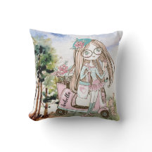  Meisje Boss op Scooter Gepersonaliseerde Naam