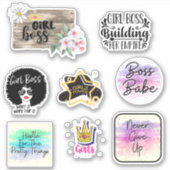 Meisje Boss. Sticker (Voorkant)