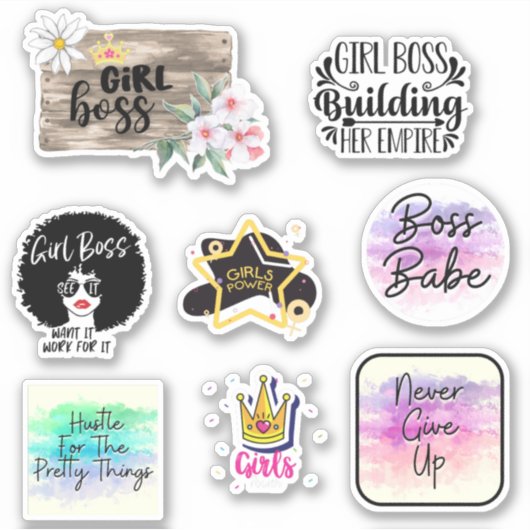 Meisje Boss. Sticker (Voorkant)