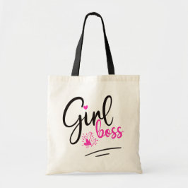 Meisje boss Stijlvol script hoort roze zwart Tote Bag