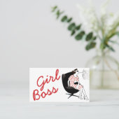 Meisje Boss Style Visitekaartje (Staand voorkant)