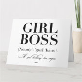 Meisje Boss Tshirt, Meisje Boss Kaart (Achterkant)