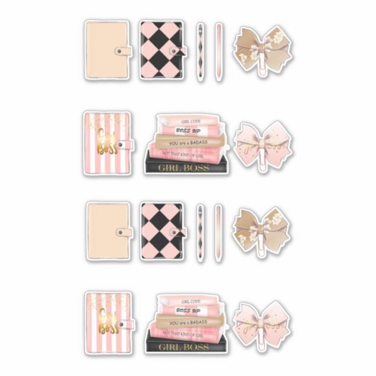 Meisje Boss Vrouwen Hoge Mode Planner Decals Sticker (Voorkant)