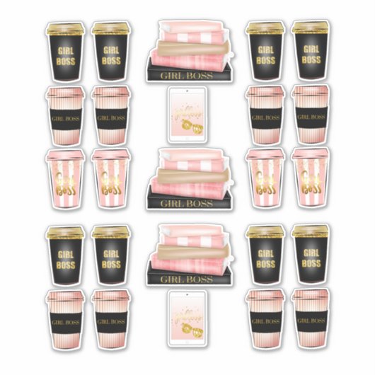 Meisje Boss Vrouwen Hoge Mode Planner Decals Sticker (Voorkant)