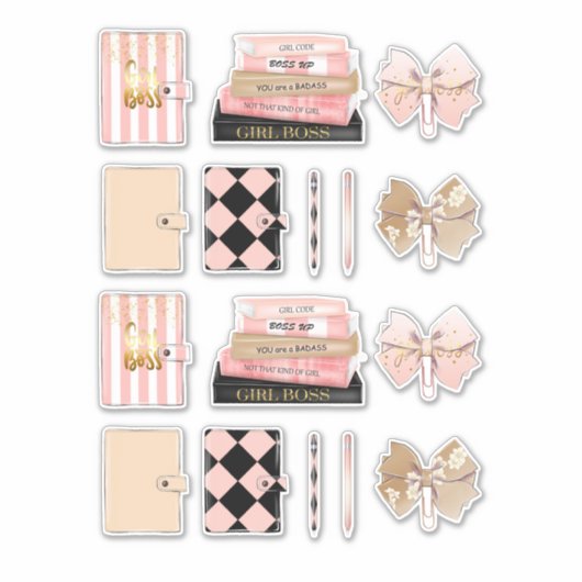 Meisje Boss Vrouwen Hoge Mode Planner Decals Sticker (Voorkant)