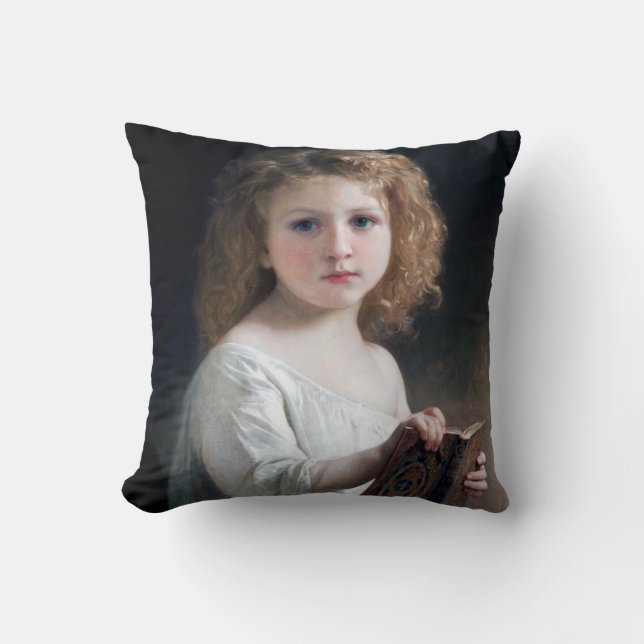 Meisje, Bouguereau Kussen (Voorkant)