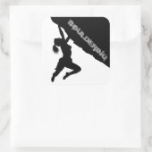 meisje boulderen stickers (Tas)