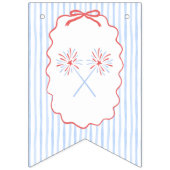 Meisje Bow 4th of July Verjaardag Banner (Eerste vlag)