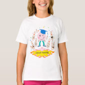 Meisje bowling staking grafisch T-shirt - Wit (Voorkant)