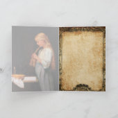 Meisje Braiding Hair en studeren Albert Anker Kaart (Binnen)