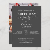 MEISJE BRANDWEERMAN THEMA VERJAARDAG TAART PARTY KAART (Voorkant / Achterkant)