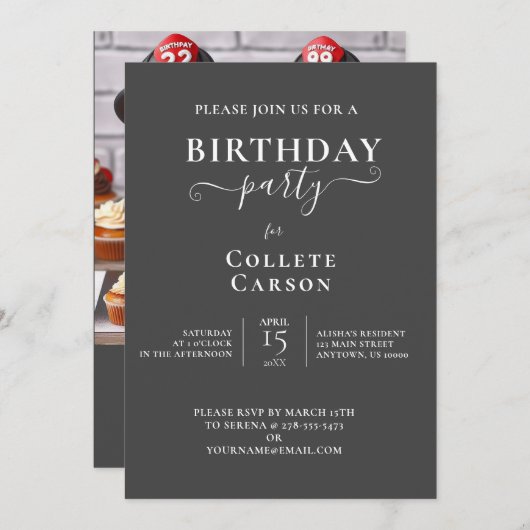 MEISJE BRANDWEERMAN THEMA VERJAARDAG TAART PARTY KAART (Voorkant / Achterkant)