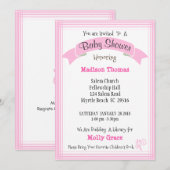 Meisje brengt uitnodiging voor Baby shower boeken  (Voorkant / Achterkant)