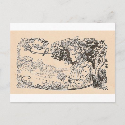  meisje briefkaart (Voorkant)