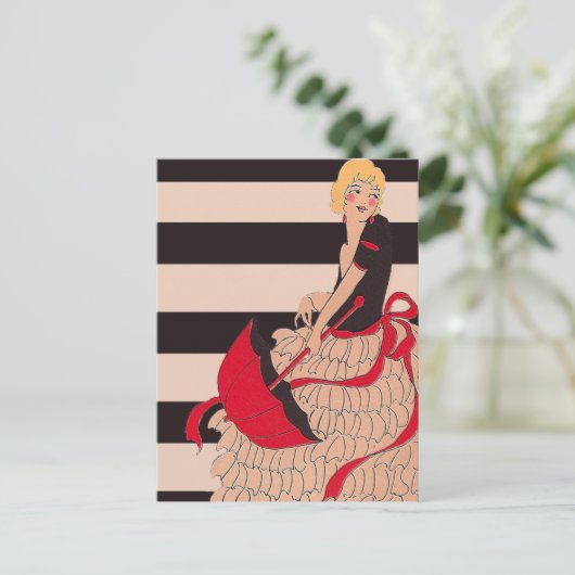  meisje briefkaart (Staand voorkant)