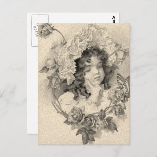  meisje briefkaart (Voorkant / Achterkant)