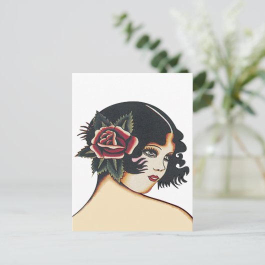 meisje briefkaart (Staand voorkant)