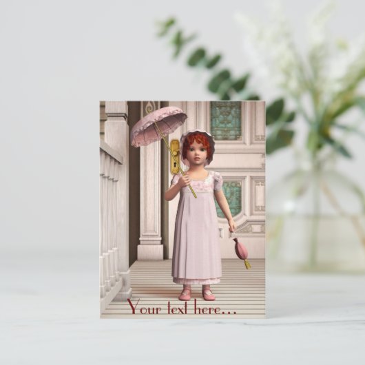  meisje briefkaart (Staand voorkant)