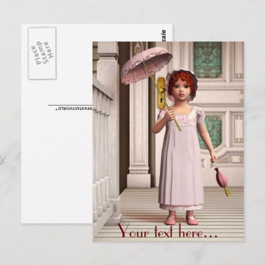  meisje briefkaart (Voorkant / Achterkant)