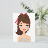 meisje briefkaart (Staand voorkant)