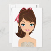 meisje briefkaart (Voorkant / Achterkant)